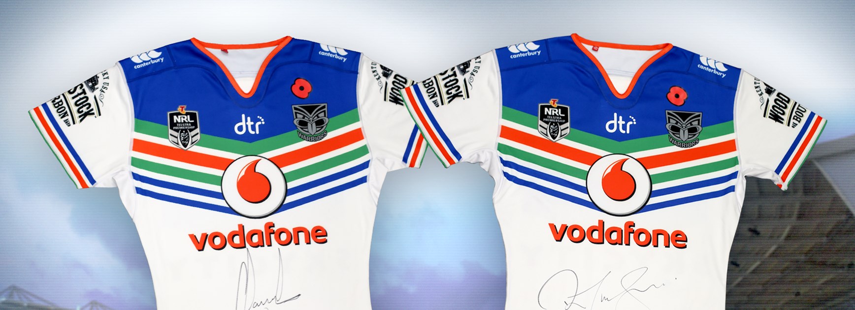 New Zealand Vodafone Warriors signed replica shirt. Competition on  1895sports