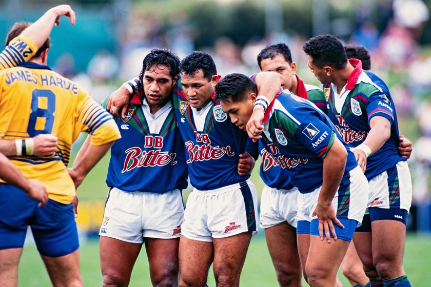 1995 Auckland New Zealand Warriors Rugby League Away Jersey
